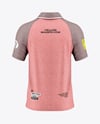 Men's Heather Raglan Polo Shirt Mockup - Back View