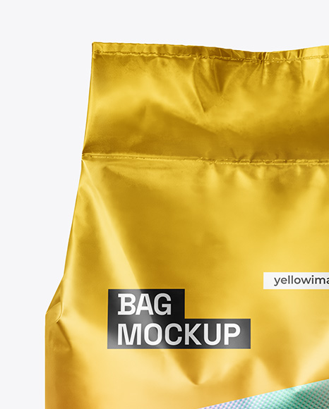 Metallic Bag with Handle Mockup