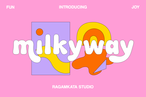 Milkyway - Bubbly Bold Font - Curvy fonts