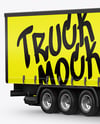 Semi Trailer Truck Mockup - Half Side View