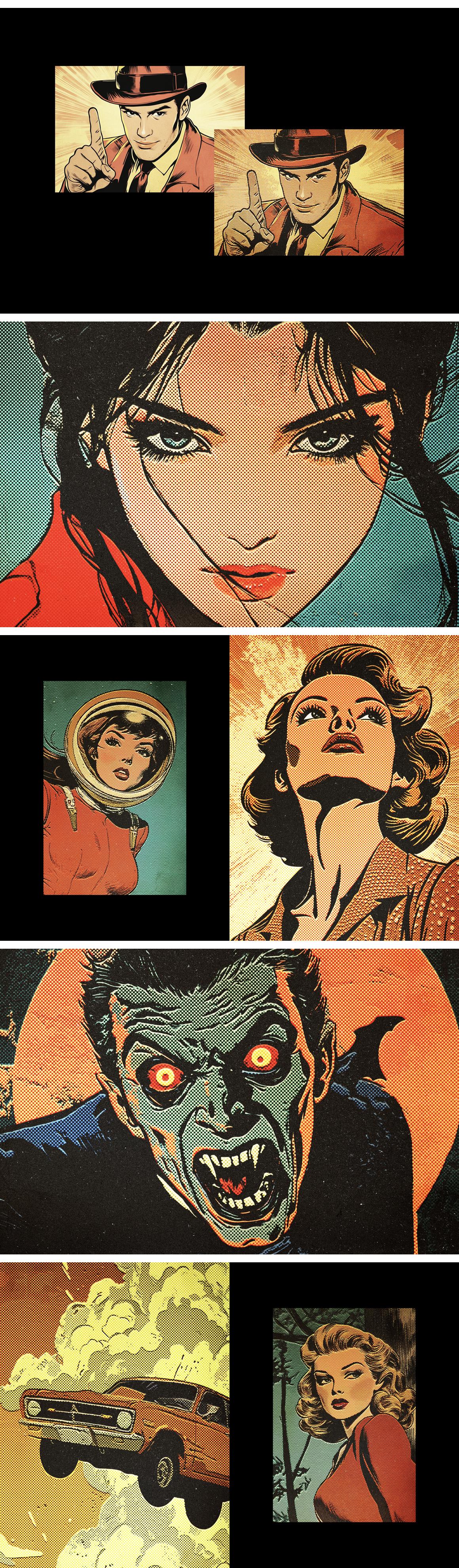 Retro Comic Halftone Photo Effect