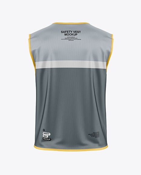 Safety Vest Mockup - Back View