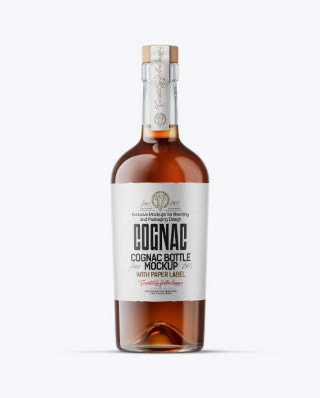 Cognac Bottle Mockup - Packaging mockups
