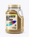 Clear Plastic Jar with Asafoetida Spice Mockup