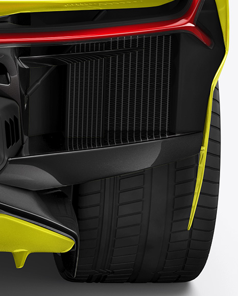 Sport Car Mockup - Back View