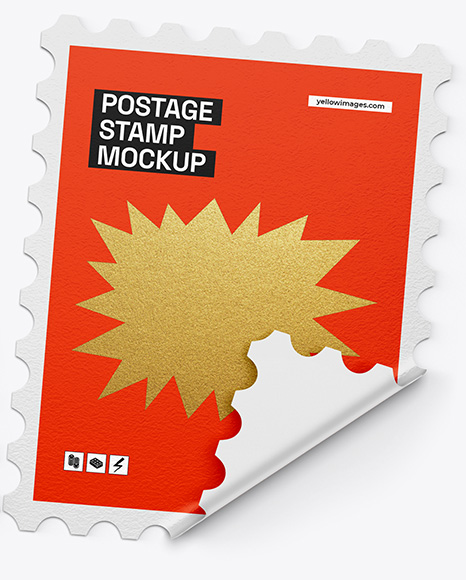 Two Textured Postage Stamps Mockup