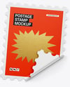 Two Textured Postage Stamps Mockup