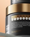 Two Matte Cosmetic Jars on the Glass Mockup