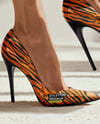 Pair of Stilettos on Woman's Legs Mockup
