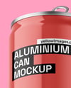 Aluminium Can With Glossy Finish Mockup
