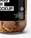Glass Jar with Clamp Lid Filled Stewed Meat Mockup