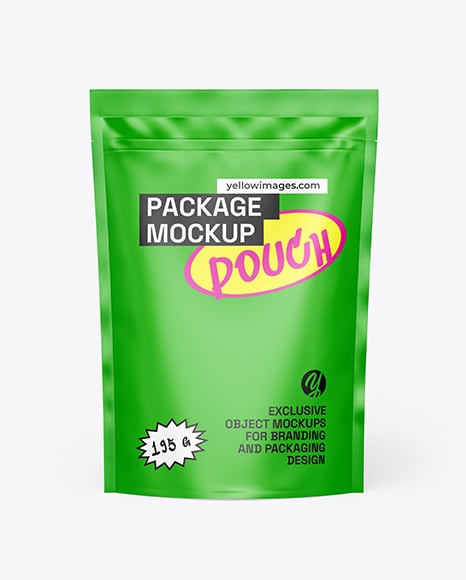 Matte Pouch Mockup - Mylar bag mockup