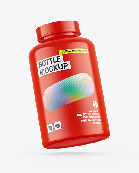 Glossy Bottle Mockup