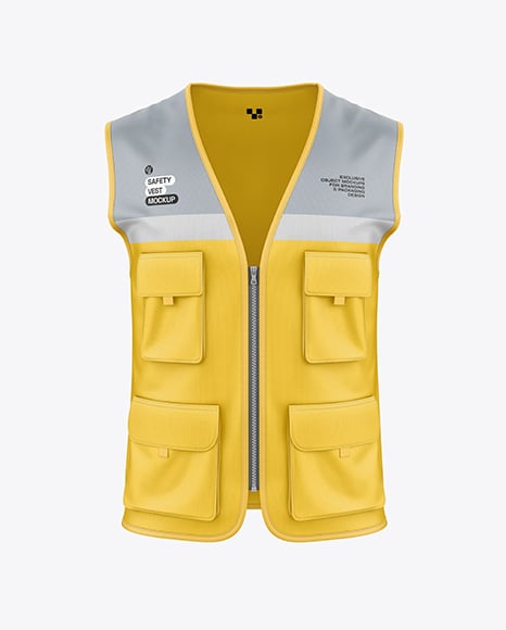 Safety Vest Mockup - Front View