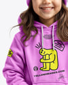 Girl Wearing a Hoodie and Beanie Hat Mockup