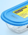 Clear Plastic Container with Matte Plastic Lid Mockup