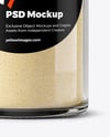 Spice Glass Jar with Garlic Powder Mockup