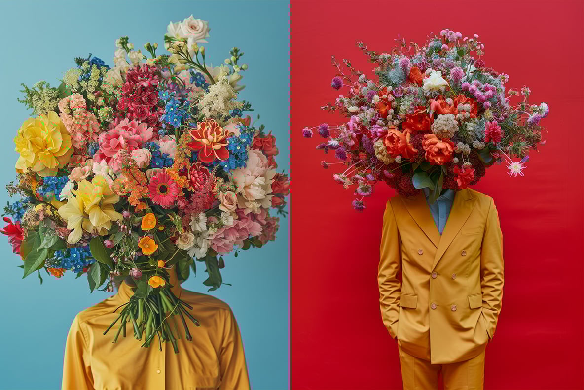 Head bouquet - 42 images