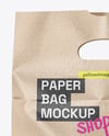 Kraft Paper Bag Mockup - Front View