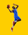 Afro-American Basketball Player Wearing Full Basketball Uniform Mockup