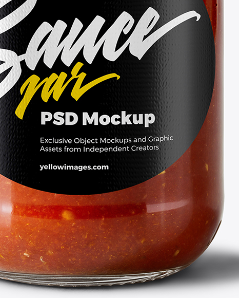 Jar with Marinara Sauce Mockup