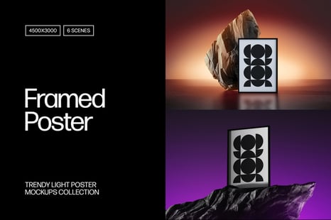 Framed Poster Mockups Collection - Stationery Mockups