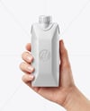 Matte Carton Pack in a Hand Mockup