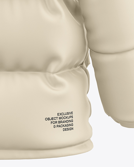 Men's Down Jacket Mockup - Back View