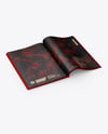 Opened Magazine Mockup - Half Side View