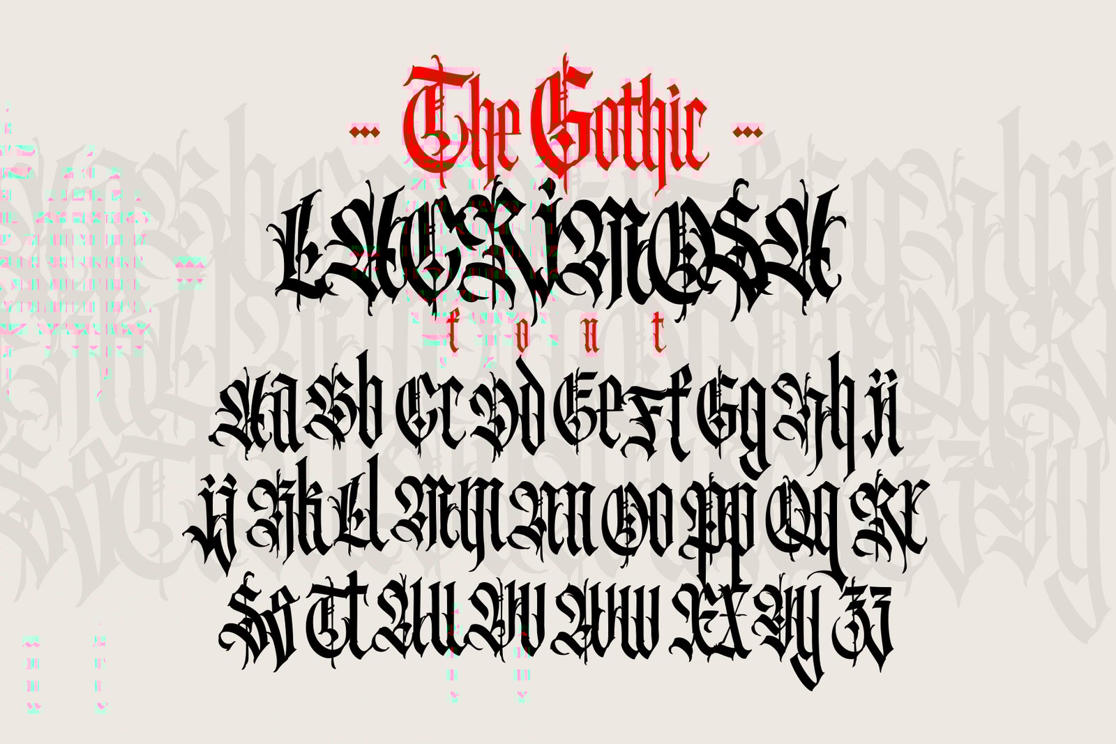 Gothic vector letters - 031