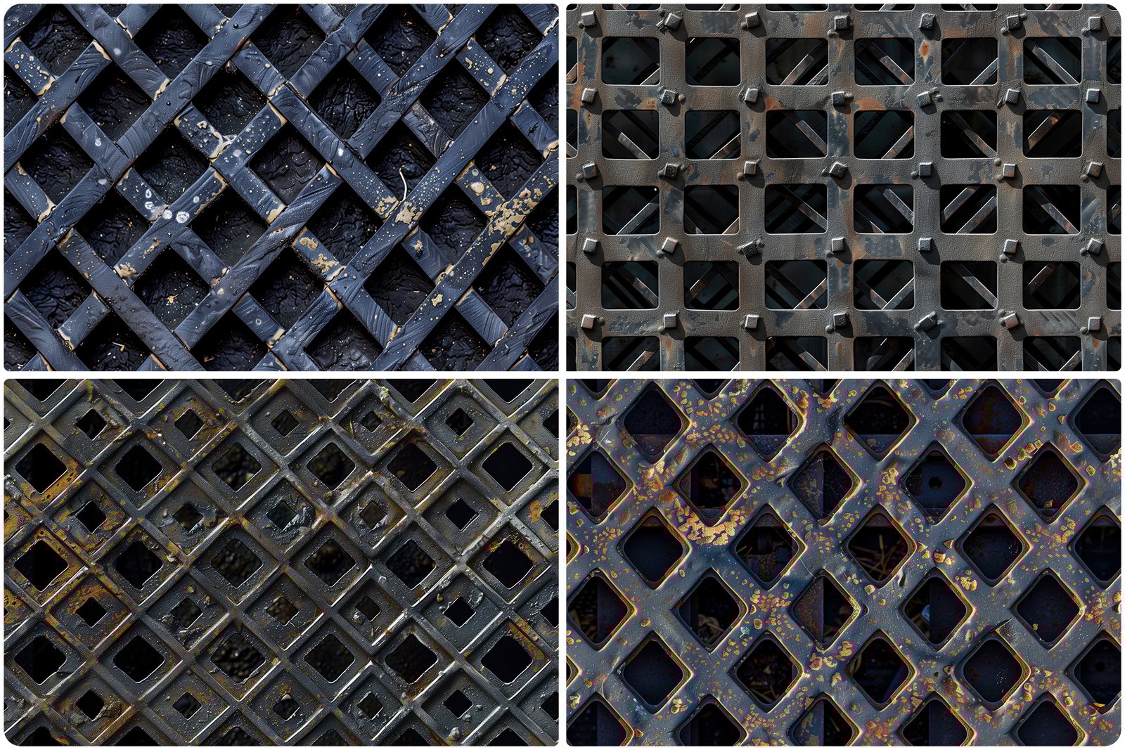 30 Metal Grate Texture Backgrounds