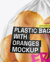 Plastic Bag With Oranges Mockup
