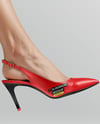 Pair of Slingbacks on Woman's Legs Mockup