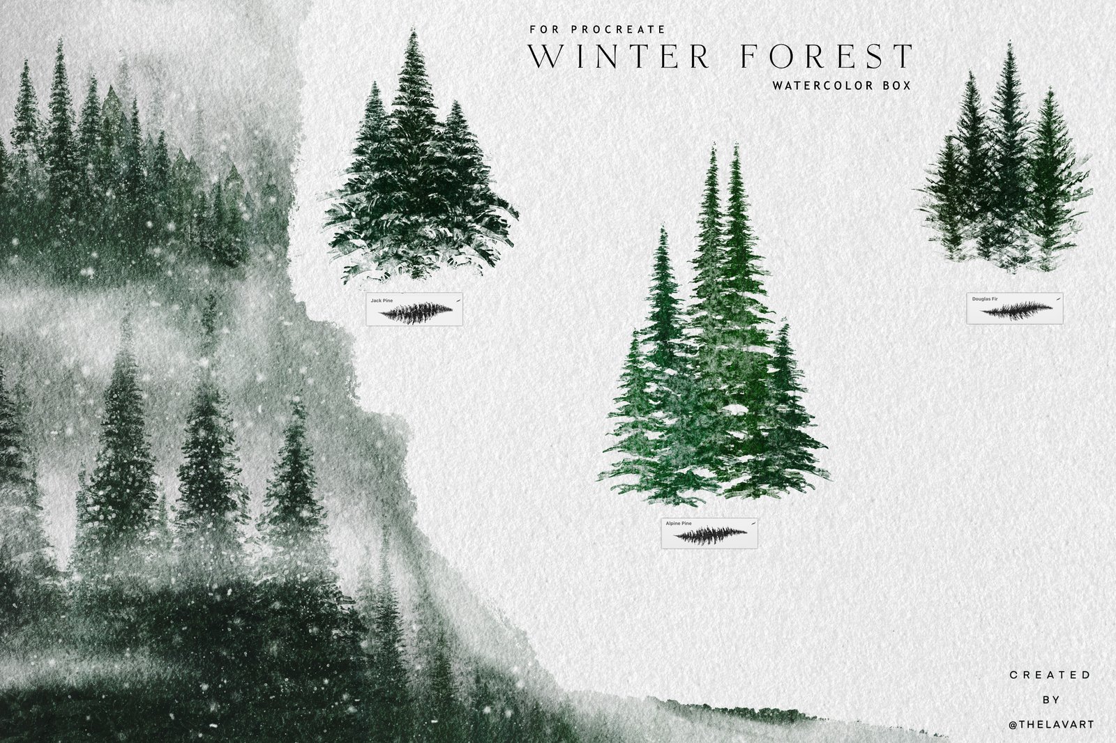 Winter Forest Box for Procreate