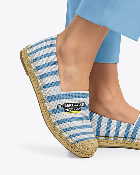 Espadrilles on Women's Legs Mockup
