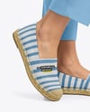 Espadrilles on Women's Legs Mockup