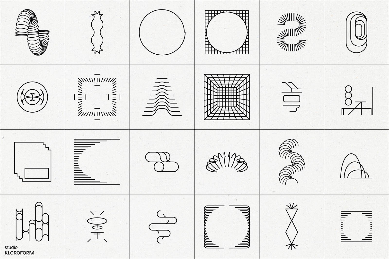 Monozen 3 - 130 line art icons and logo&#039;s