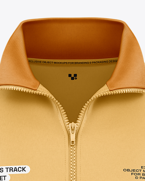 Long Sleeve Track Jacket Mockup - Front View