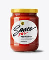 Glass Jar with Tomato Paste Mockup