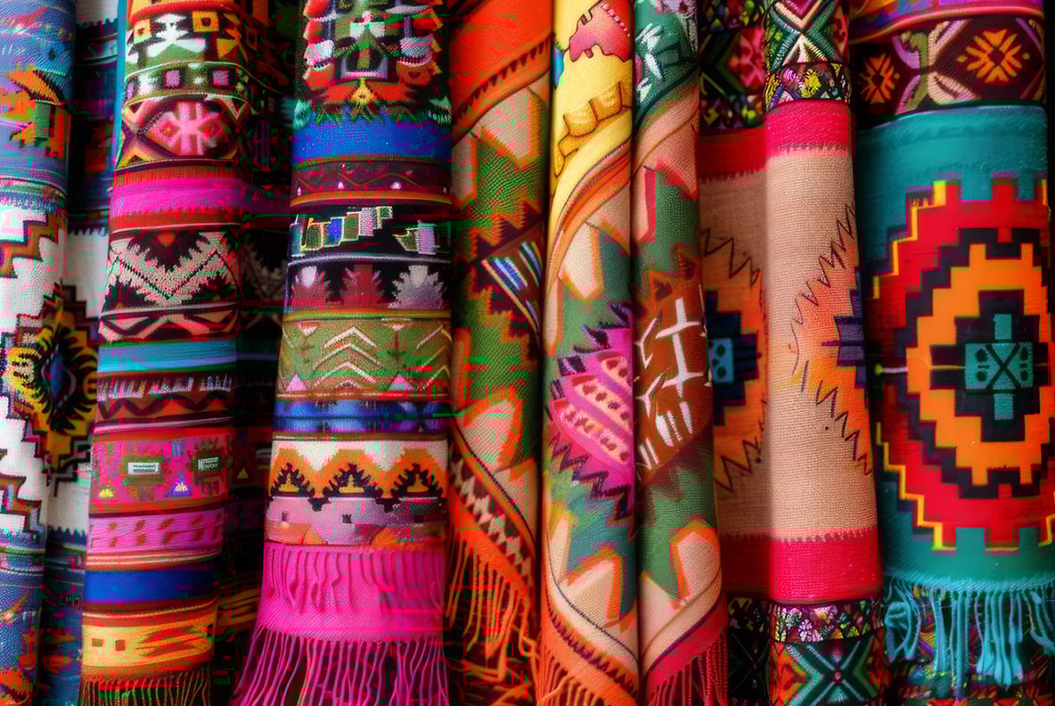 South American Fabric Patterns - 48 images