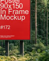 Stand with Poster in The Forest Mockup