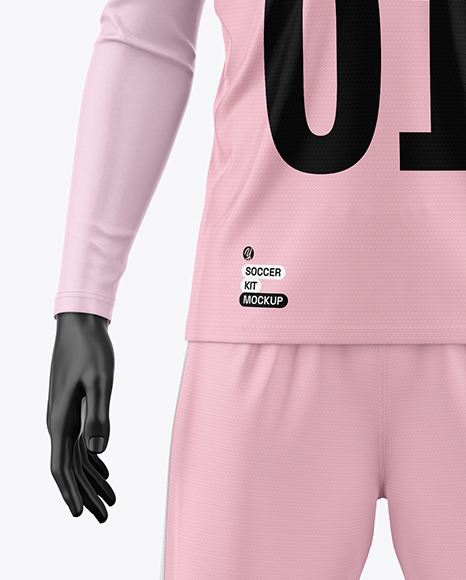 Soccer Full Kit w/ Mannequin Mockup - Front View