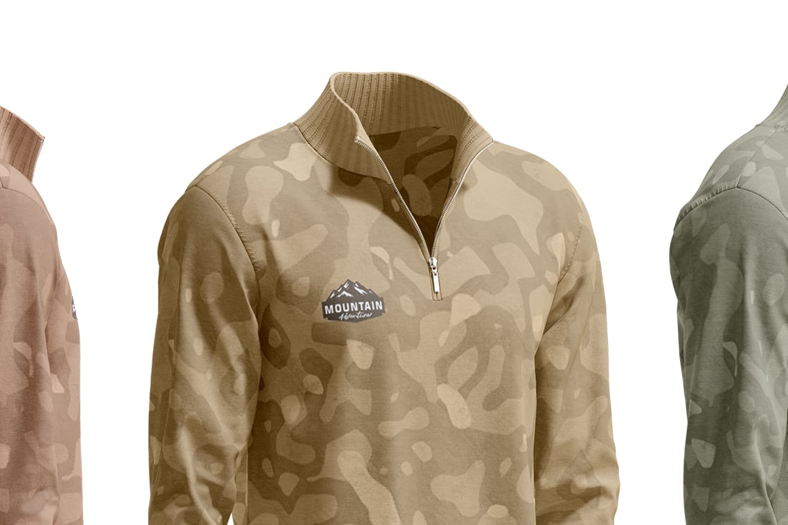 Quarter Zip Sweater Animated Mockup