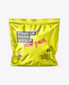 Matte Metallic Stand-Up Pouch Mockup