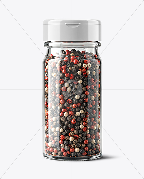 Spice Jar with Peppercorns Mix Mockup