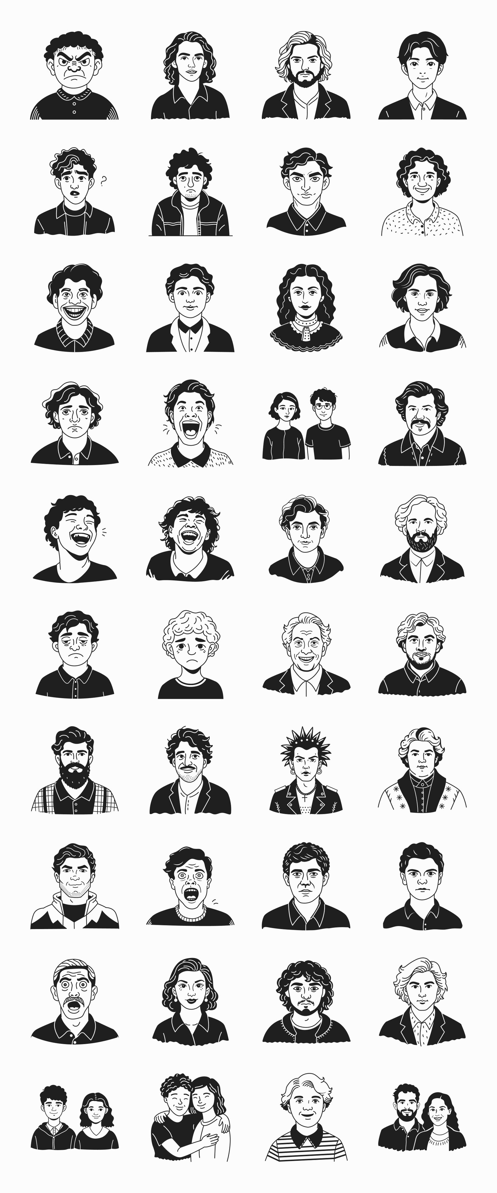 Character Portrait Icon Set