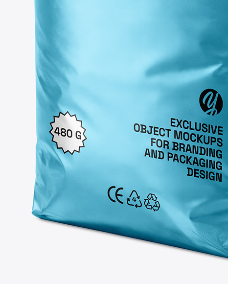 Metallic Coffee Bag Mockup