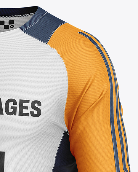 Training Long Sleeve Jersey Mockup - Half Side view