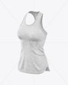 Women's Melange Tank Top Mockup - Half Side View