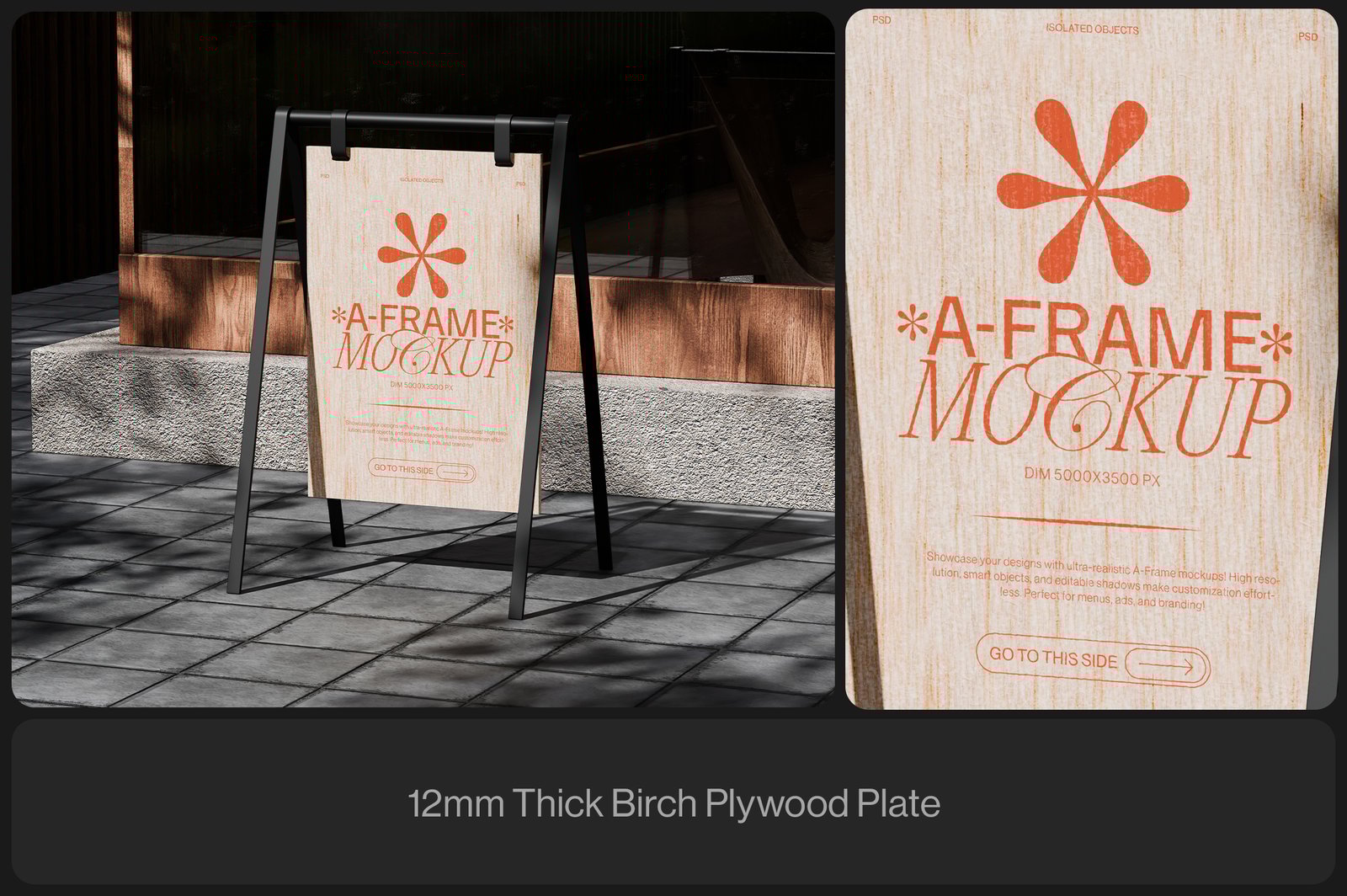 A-Frame Sidewalk Sign Mockup